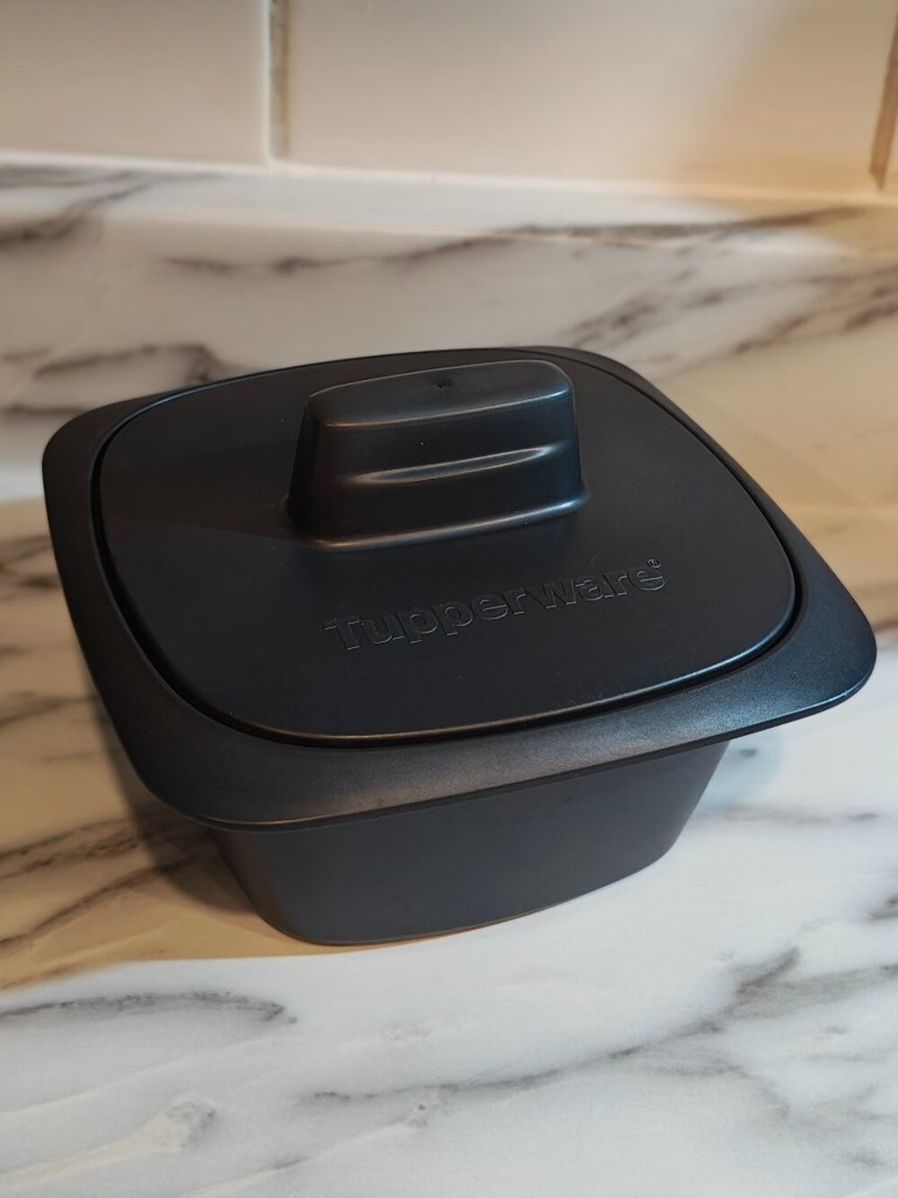 Tupperware UltraPro 500 mL Mini Casserole / Square Ramekin Black/Grey